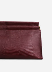 Large Leather Clutch in Burgundy - CO Collections